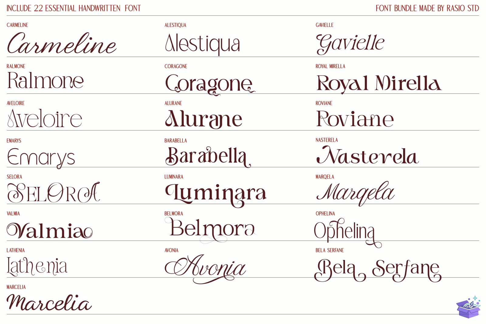 Düğün Nişan Collection Yazı Tipi - Yazı Tipi & Font Paketi (SVG, DXF, EPS, PNG) - detaylı önizleme 2