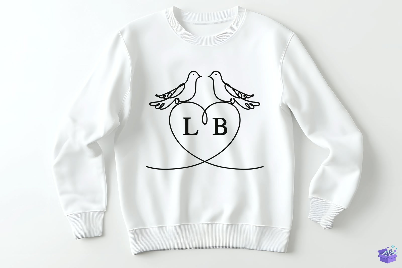 Love Kuş Figürü Düğün Nişan Monogram Yazı Tipi - Yazı Tipi & Font Paketi (SVG, DXF, EPS, PNG) - detaylı önizleme 5