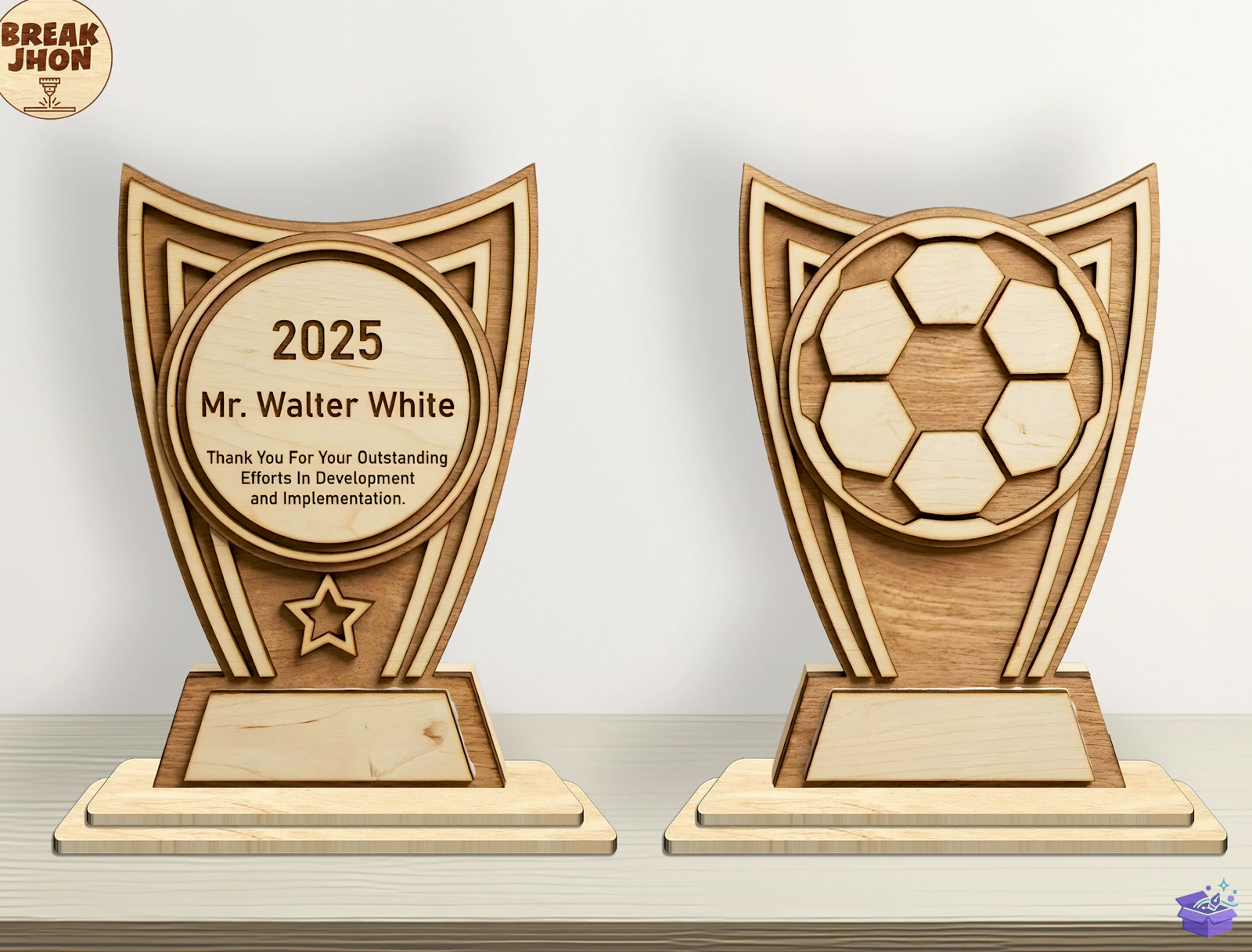 Personalized Sports Award SVG - 3D Baskı ve Model Dosyası (STL, OBJ, 3MF) - detaylı önizleme 4