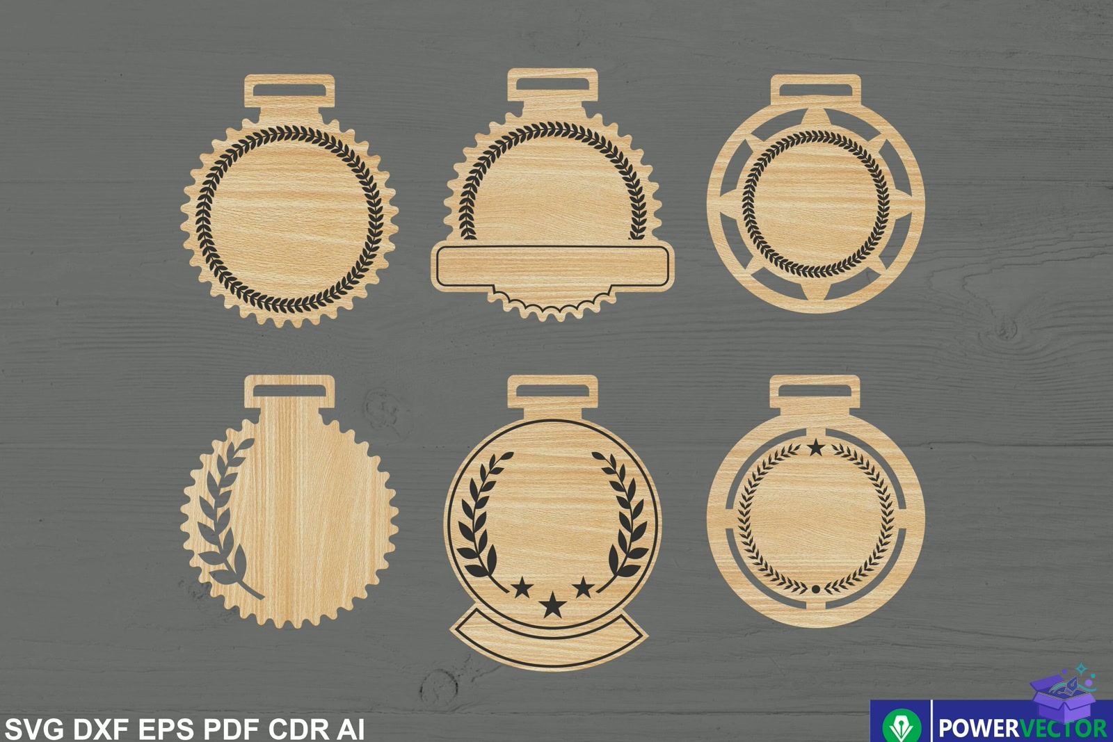 Medal Laser Blank Medals - Lazer Kesim ve Çizim Dosyası (SVG, DXF, EPS, PNG) - detaylı önizleme 2