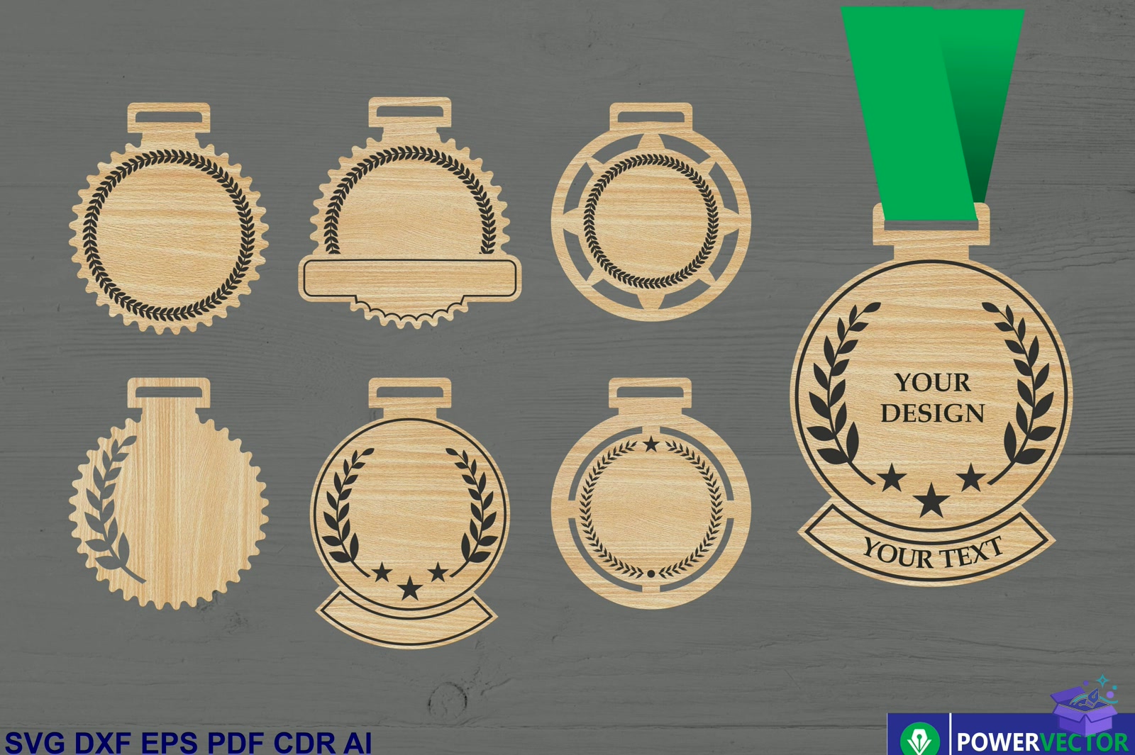 Medal Laser Blank Medals - Lazer Kesim ve Çizim Dosyası (SVG, DXF, EPS, PNG) - detaylı önizleme 4
