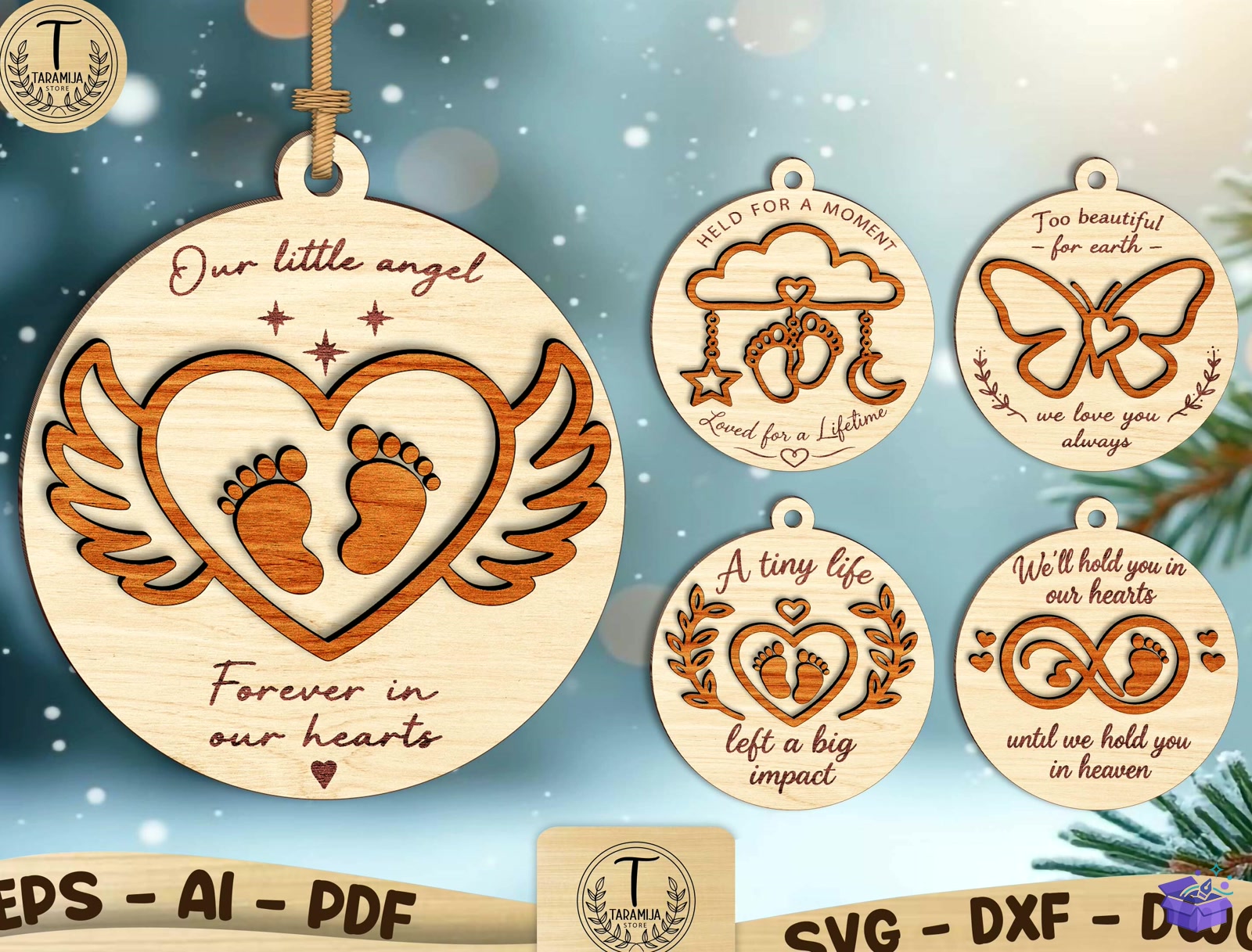 Baby Loss Memorial Süs SVG - Lazer Kesim ve Çizim Dosyası (SVG, DXF, EPS, PNG) - Lazer Kesim Dosyaları İndir (DXF, SVG, EPS)