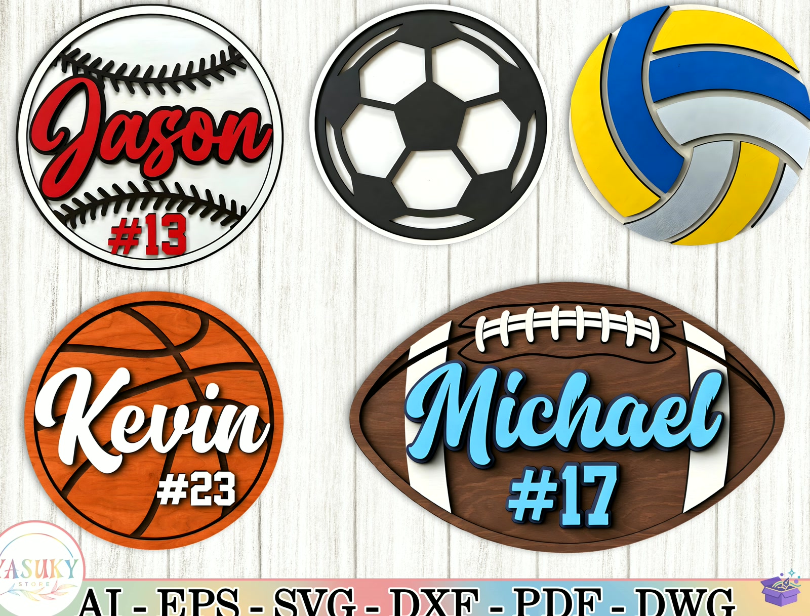 Personalized Sports Tabela Levha SVG - 3D Baskı ve Model Dosyası (STL, OBJ, 3MF) - Lazer Kesim Dosyaları İndir (STL, OBJ, 3MF)
