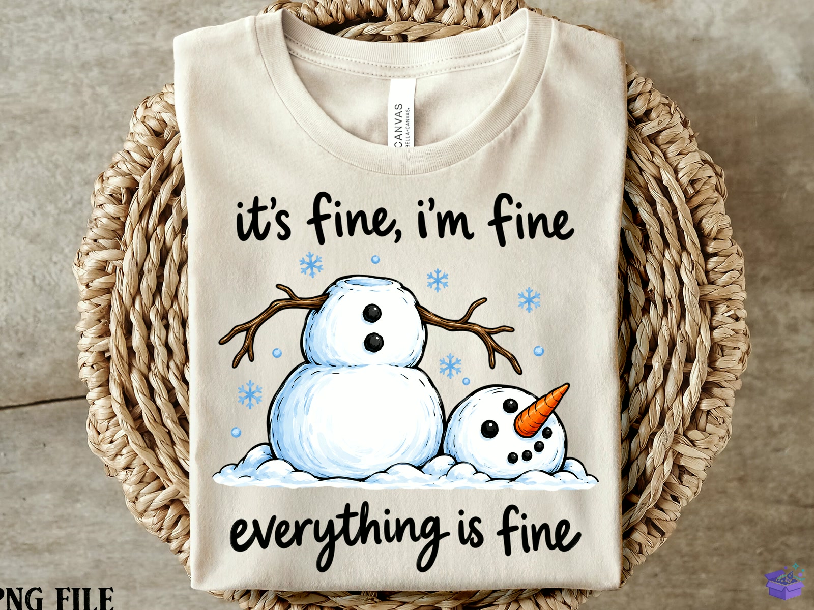 Meltdown Snowman Yılbaşı Süblimasyon Baskı - DTF & Süblimasyon Baskı Tasarımı (SVG, DXF, EPS, PNG) - detaylı önizleme 3
