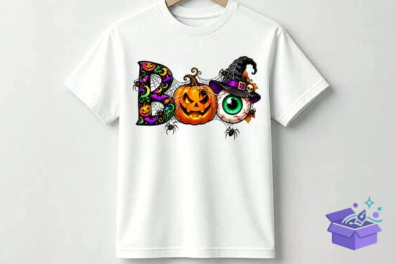 Cadılar Bayramı BOO Pumpkin Eyeball PNG - DTF & Süblimasyon Baskı Tasarımı (SVG, DXF, EPS, PNG) - detaylı önizleme 2