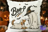 "Boo" Hayalet Köpek Cadılar Bayramı Tasarımı - DTF & Süblimasyon Baskı Tasarımı (PNG) - detaylı önizleme 3