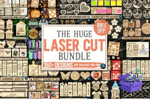 The Huge Laser Cut - Lazer Kesim ve Çizim Dosyası (SVG, DXF, EPS, PNG) - Lazer Kesim Dosyaları İndir (DXF, SVG, EPS)