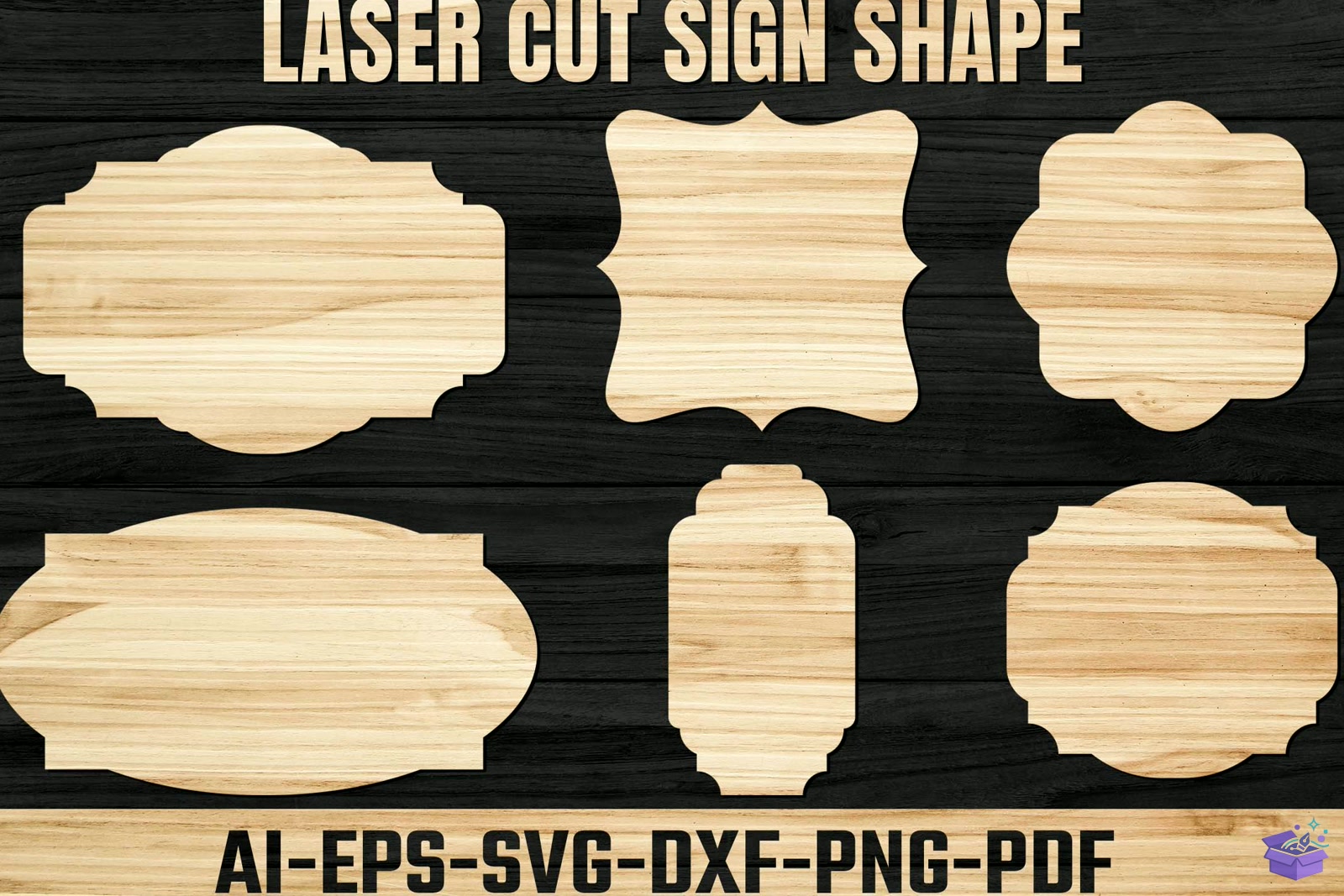 Laser Die Cut Tabela Levha Shape SVG 13 - El İşi ve Kesim Dosyası (SVG, DXF, EPS, PNG) - detaylı önizleme 4