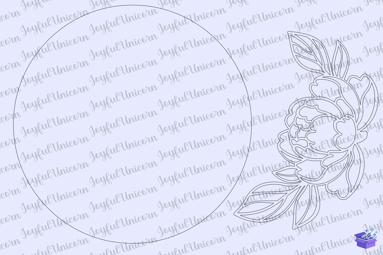 Peony Çiçek Nursery Name Tabela Levha SVG File - Lazer Kesim ve Çizim Dosyası (SVG, DXF, EPS, PNG) - detaylı önizleme 5