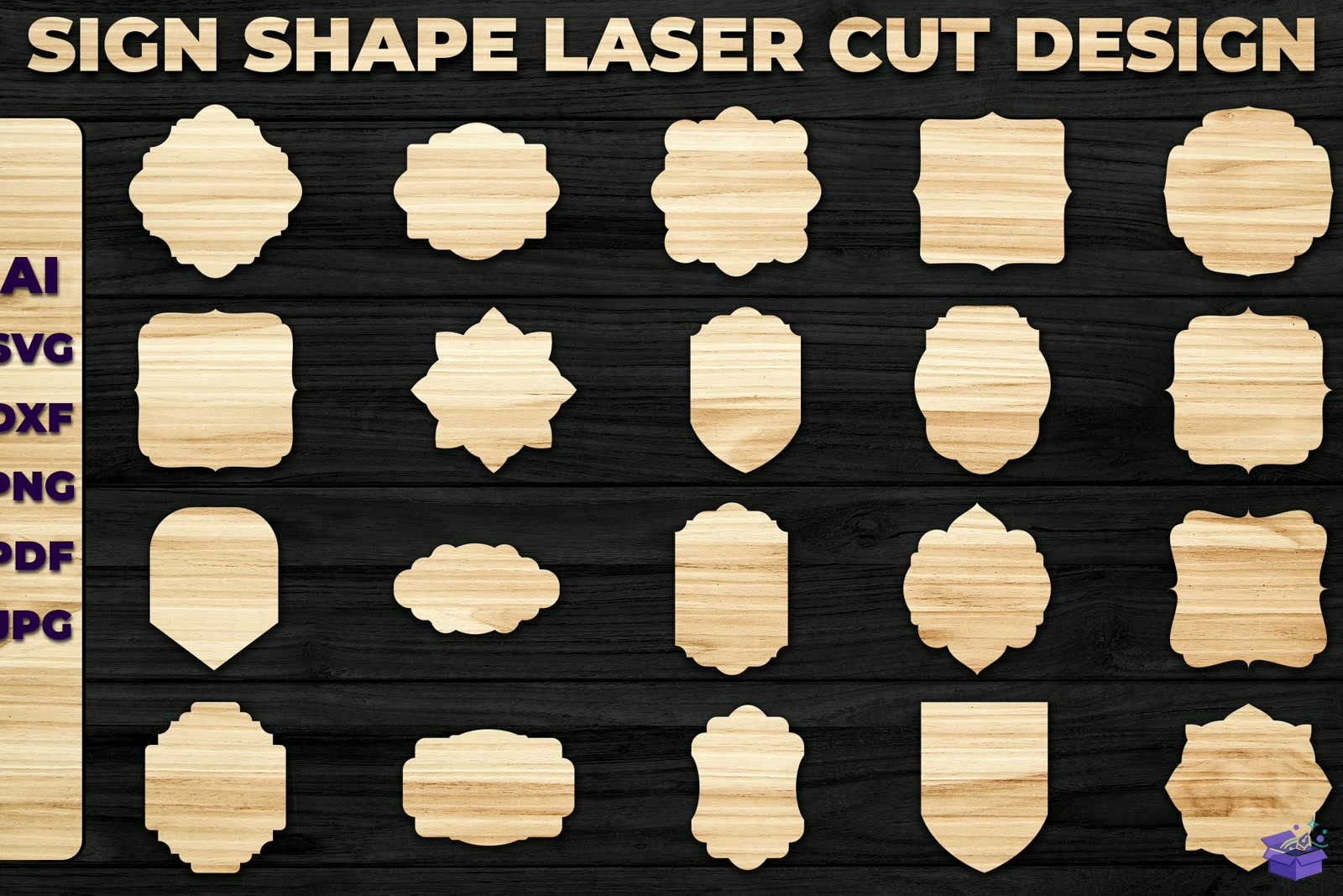 Laser Die Cut Tabela Levha Shape SVG - El İşi ve Kesim Dosyası (SVG, DXF, EPS, PNG) - detaylı önizleme 5