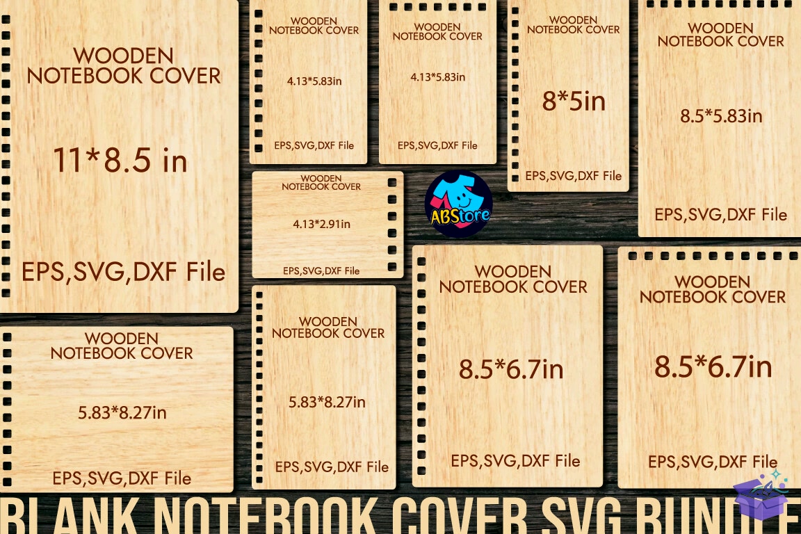 Spiral Notebook Cover SVG - El İşi ve Kesim Dosyası (SVG, DXF, EPS, PNG) - Lazer Kesim Dosyaları İndir (DXF, SVG, EPS)