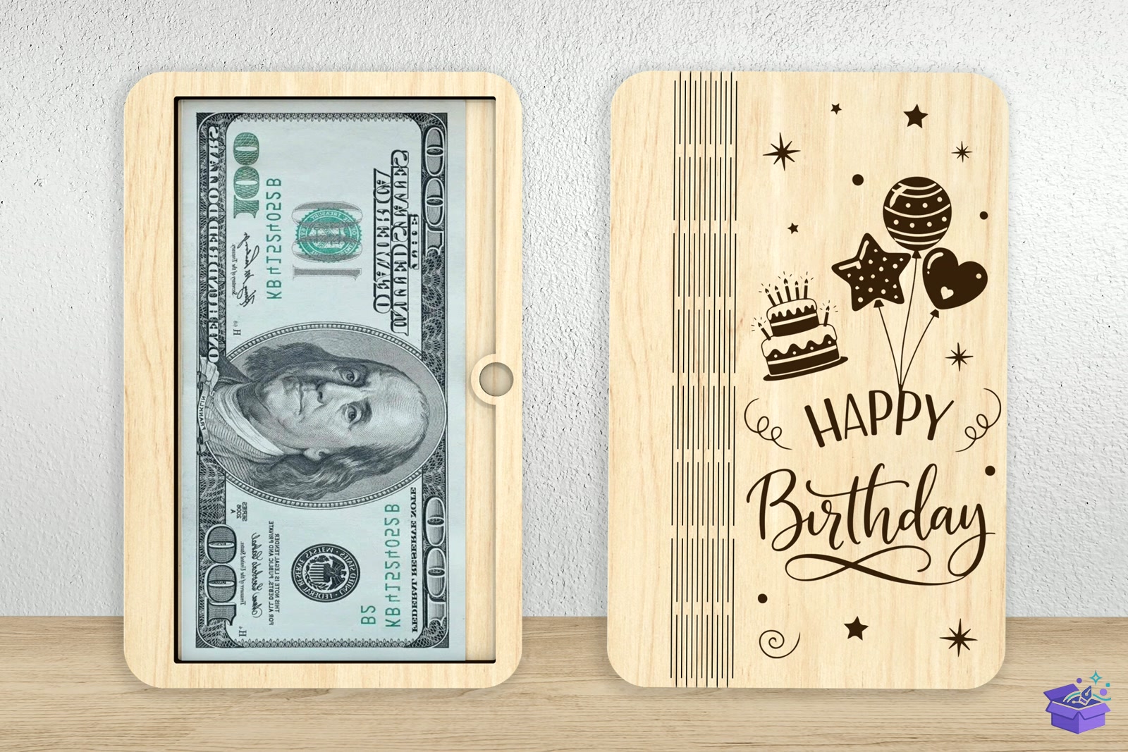 Money Tutucu SVG - Lazer Kesim ve Çizim Dosyası (SVG, DXF, EPS, PNG) - detaylı önizleme 2