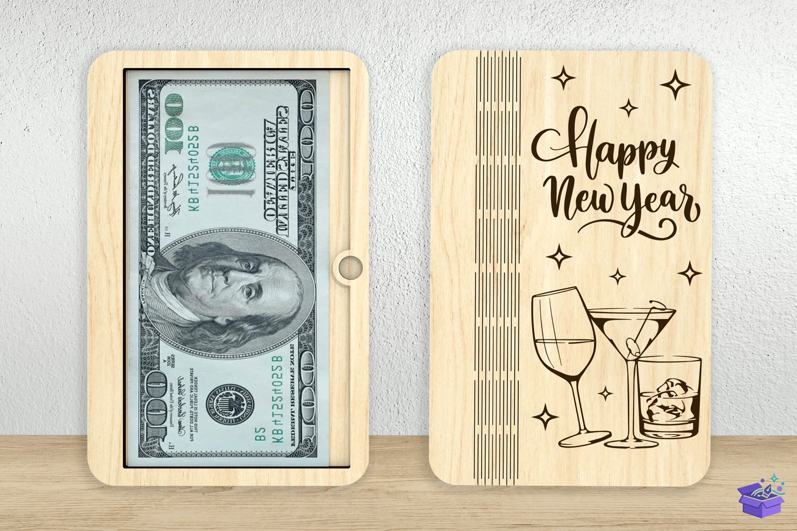 Money Tutucu SVG - Lazer Kesim ve Çizim Dosyası (SVG, DXF, EPS, PNG) - detaylı önizleme 3