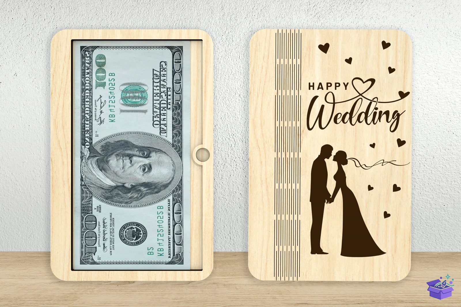 Money Tutucu SVG - Lazer Kesim ve Çizim Dosyası (SVG, DXF, EPS, PNG) - detaylı önizleme 4