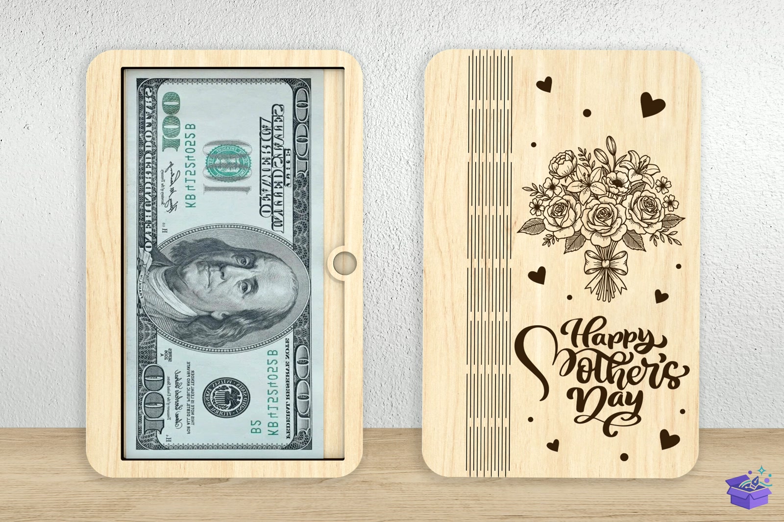 Money Tutucu SVG - Lazer Kesim ve Çizim Dosyası (SVG, DXF, EPS, PNG) - detaylı önizleme 6