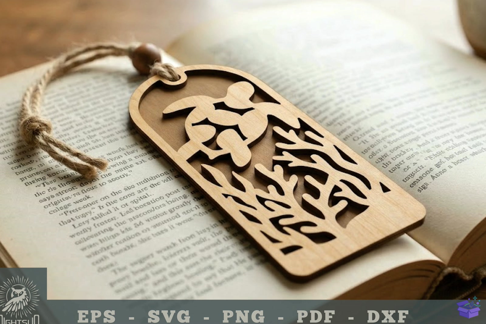 Sea Turtle Lasercut Kitap Ayracı - El İşi ve Kesim Dosyası (SVG, DXF, EPS, PNG) - Lazer Kesim Dosyaları İndir (DXF, SVG, EPS)