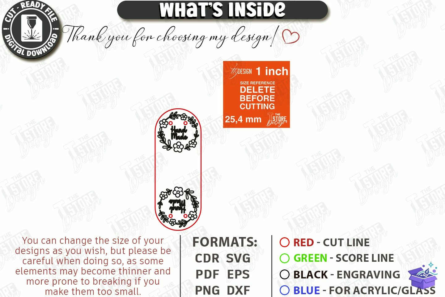 Deri Knit Tags Lazer Kesim CNC - Lazer Kesim ve Çizim Dosyası (SVG, DXF, EPS, PNG) - detaylı önizleme 2