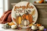 "Pumpkin Spice" Kapı Tabelası - Lazer Kesim ve Çizim Dosyası (SVG, DXF, EPS, AI, DWG, PDF) - detaylı önizleme 5
