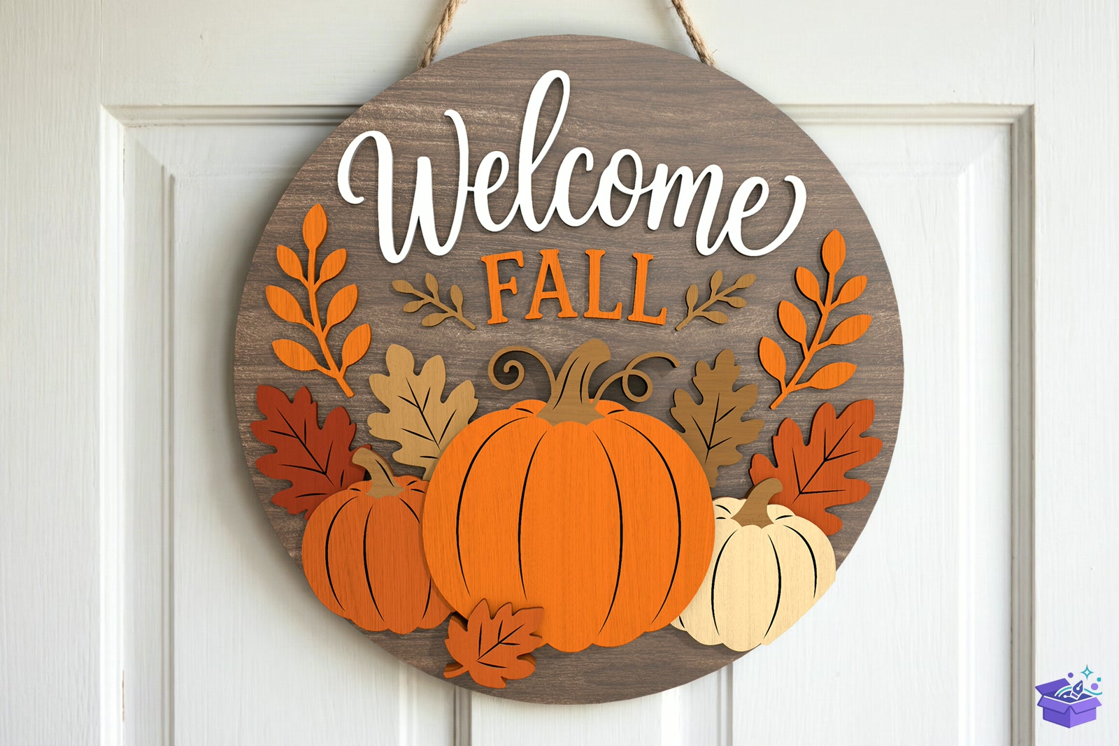 Welcome Fall Pumpkin Tabela Levha - Lazer Kesim ve Çizim Dosyası (SVG, DXF, EPS, PNG) - Lazer Kesim Dosyaları İndir (DXF, SVG, EPS)