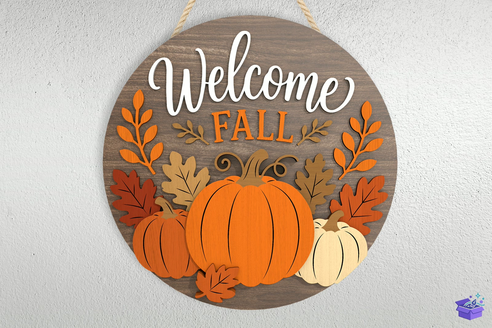 Welcome Fall Pumpkin Tabela Levha - Lazer Kesim ve Çizim Dosyası (SVG, DXF, EPS, PNG) - detaylı önizleme 2