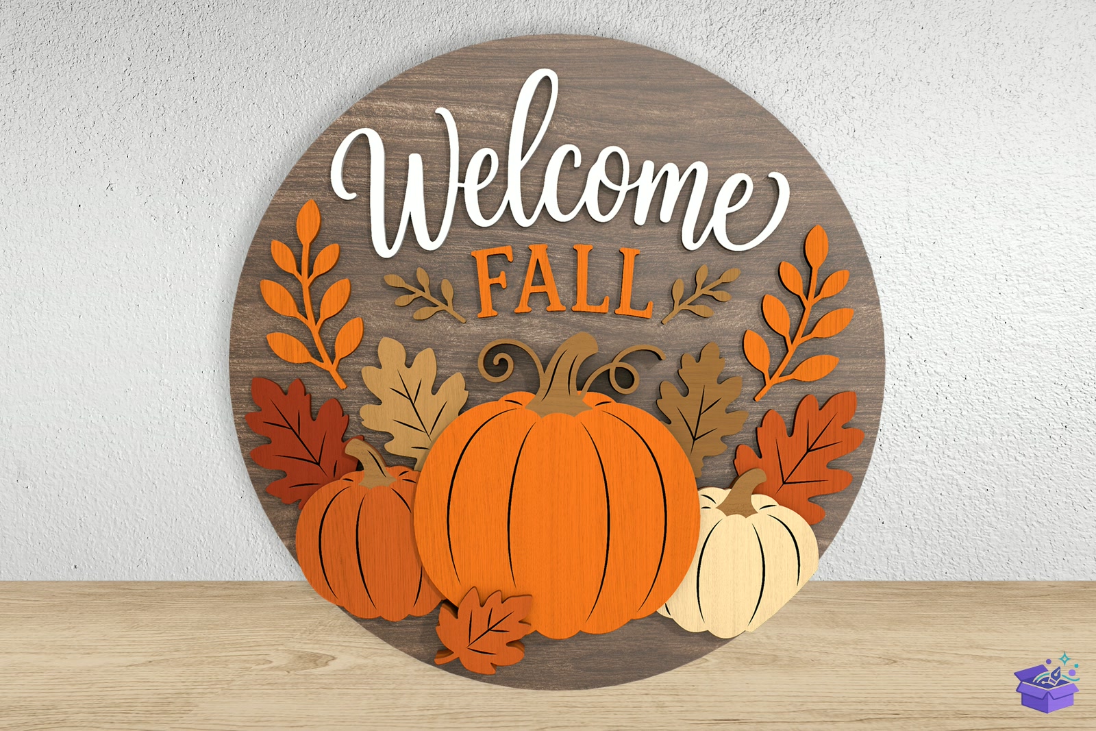 Welcome Fall Pumpkin Tabela Levha - Lazer Kesim ve Çizim Dosyası (SVG, DXF, EPS, PNG) - detaylı önizleme 3