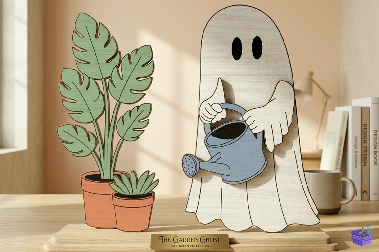 Garden Ghost Cadılar Bayramı SVG - Lazer Kesim ve Çizim Dosyası (SVG, DXF, EPS, PNG) - detaylı önizleme 4
