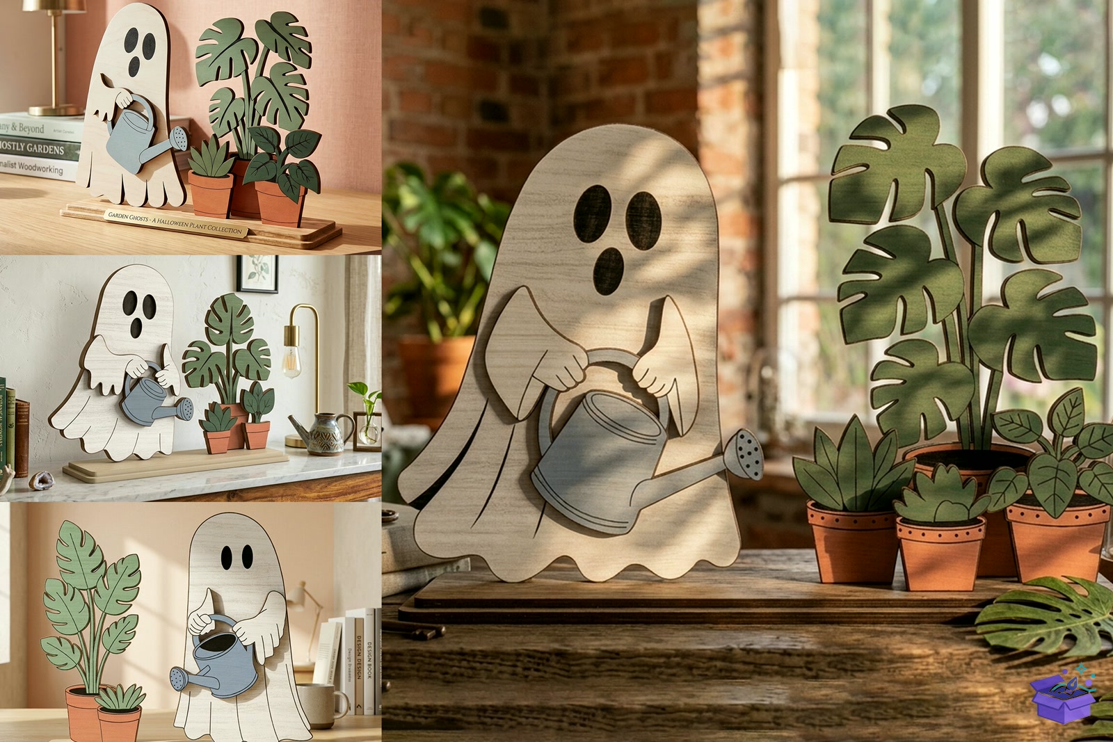 Garden Ghost Cadılar Bayramı SVG - Lazer Kesim ve Çizim Dosyası (SVG, DXF, EPS, PNG) - detaylı önizleme 6