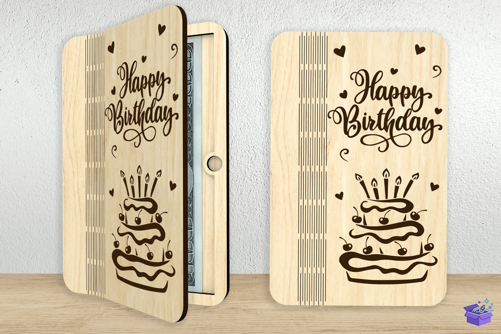 Happy Doğum Günü Money Tutucu SVG - Lazer Kesim ve Çizim Dosyası (SVG, DXF, EPS, PNG) - Lazer Kesim Dosyaları İndir (DXF, SVG, EPS)