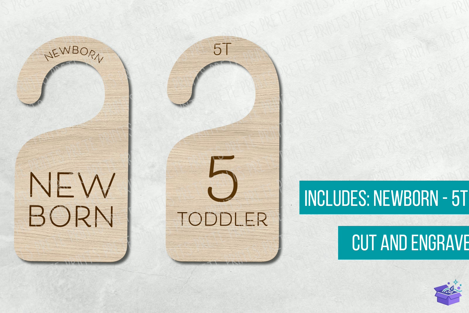 Baby Closet Dividers - Lazer Kesim ve Çizim Dosyası (SVG, DXF, EPS, PNG) - detaylı önizleme 2