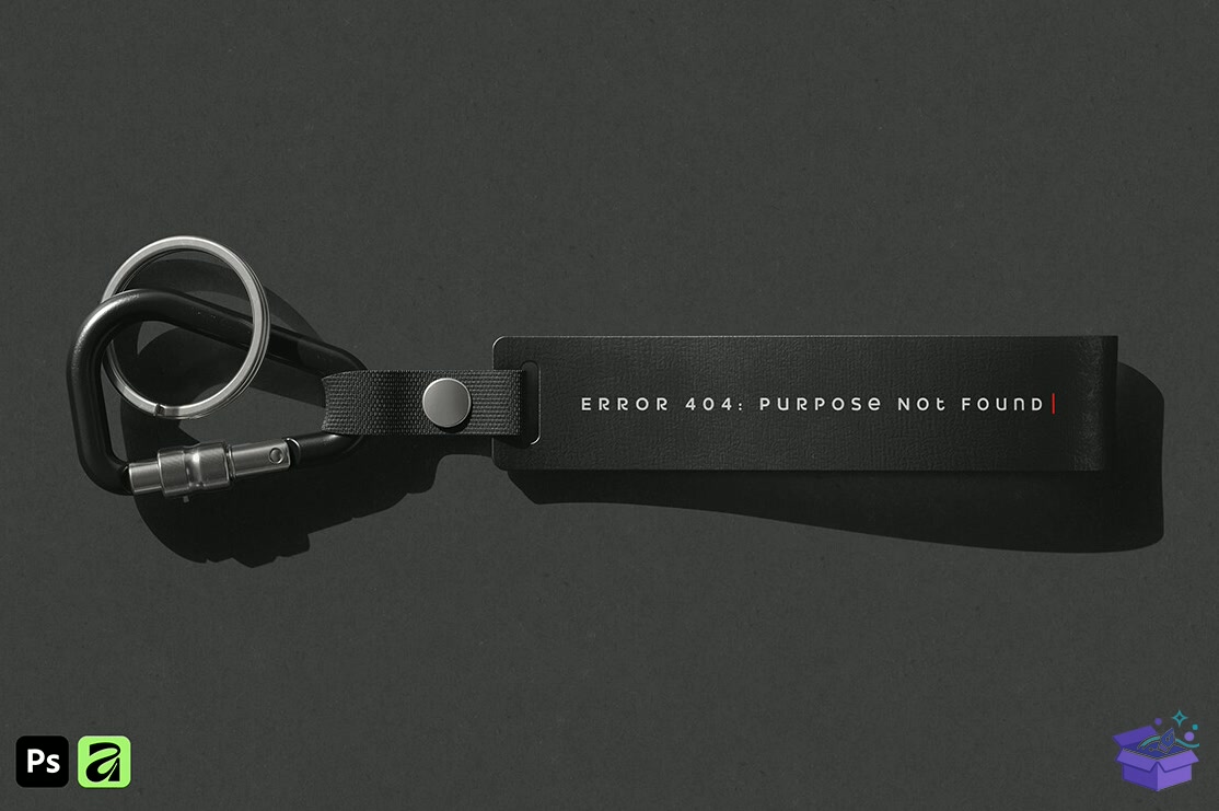 Silicone Keyring With Carabiner Mockup - Profesyonel Sunum Mockup Şablonu (SVG, DXF, EPS, PNG) - Lazer Kesim Dosyaları İndir (DXF, SVG, AI)