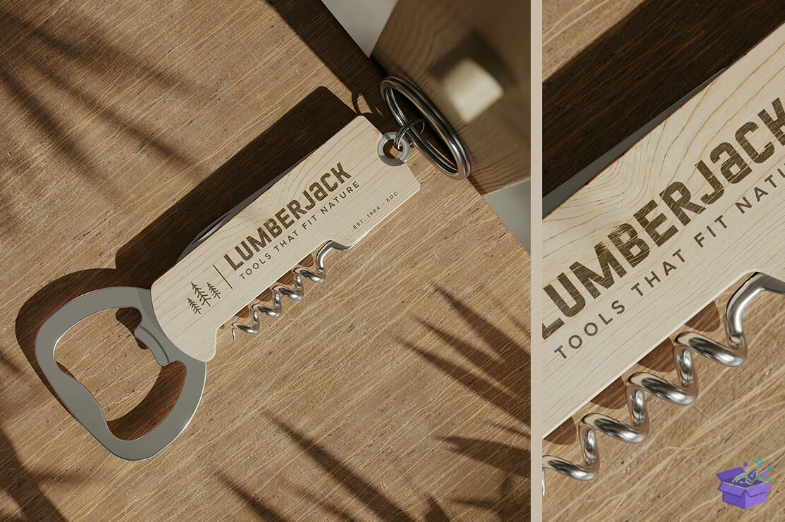 Ahşap Multi Tool Mockup - Profesyonel Sunum Mockup Şablonu (SVG, DXF, EPS, PNG) - detaylı önizleme 2