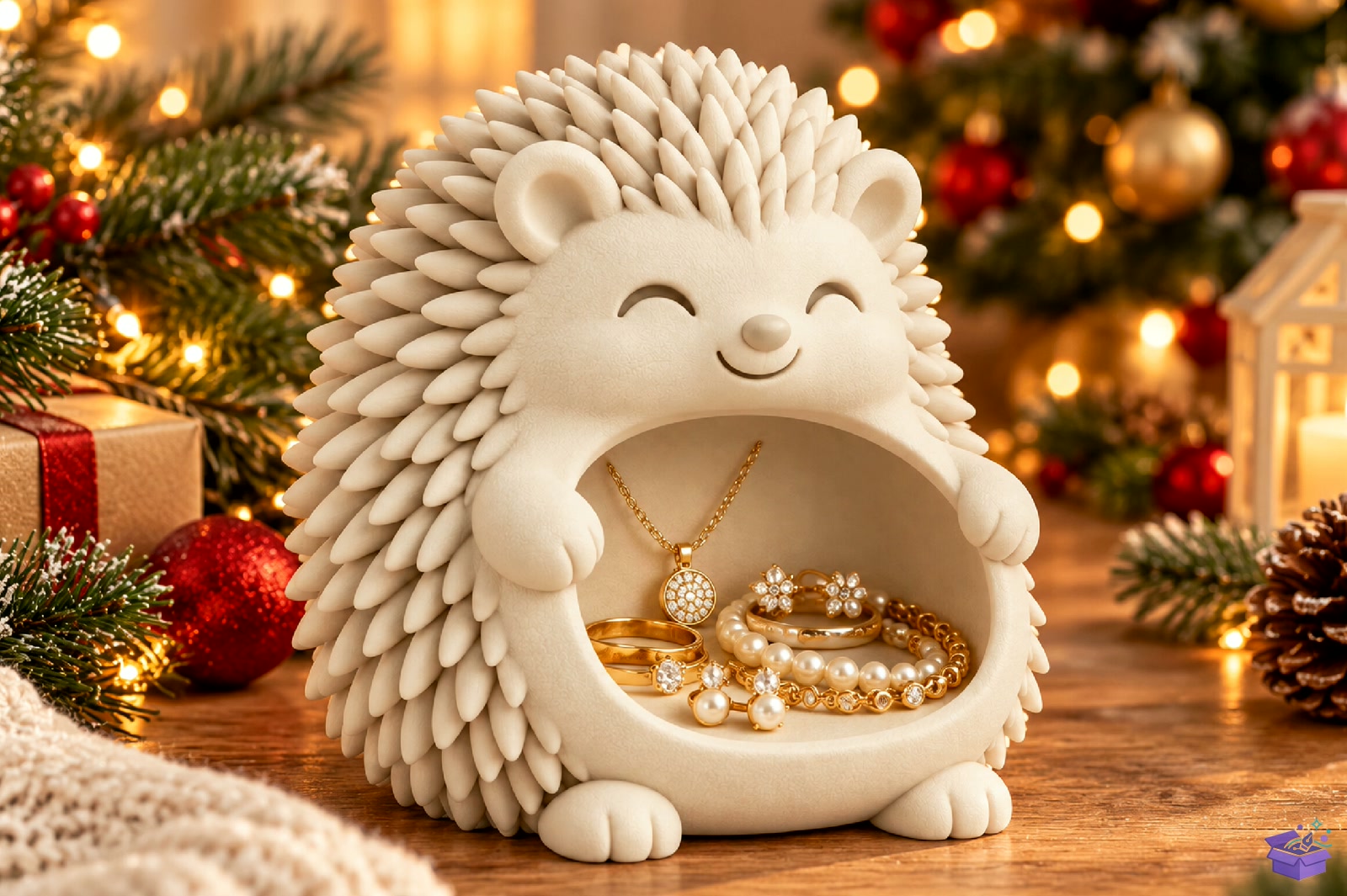 Hedgehog Takı Aksesuar Tutucu STL - 3D Baskı ve Model Dosyası (STL, OBJ, 3MF) - detaylı önizleme 3