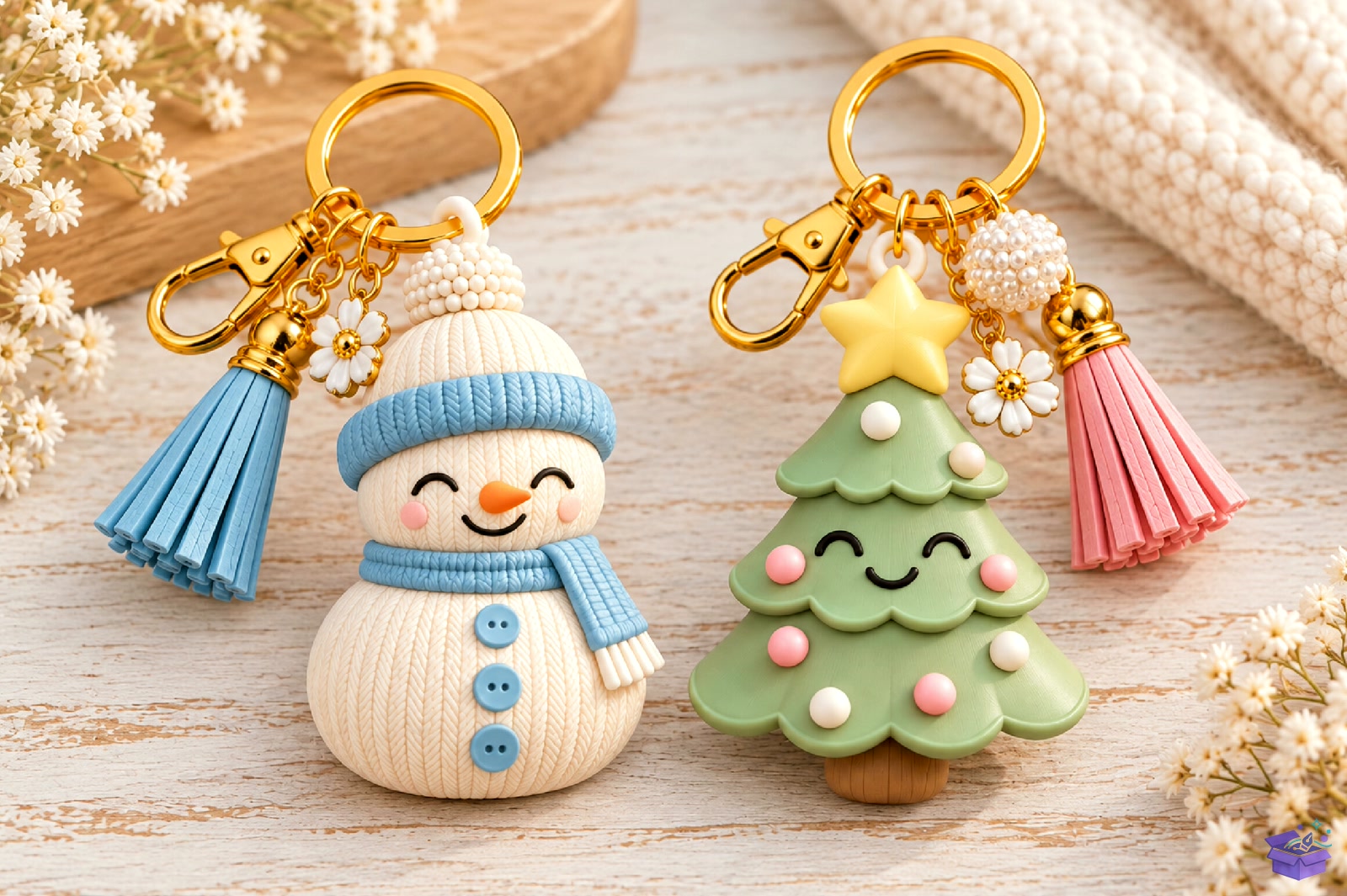 Snowman Yılbaşı Ağacı Anahtarlık STL - 3D Baskı ve Model Dosyası (STL, OBJ, 3MF)