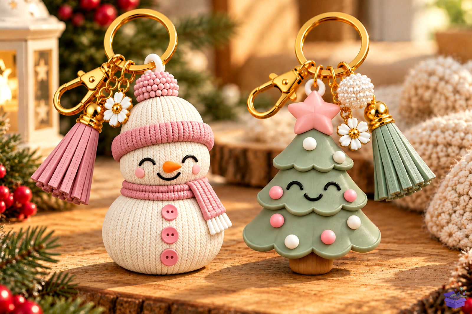 Snowman Yılbaşı Ağacı Anahtarlık STL - 3D Baskı ve Model Dosyası (STL, OBJ, 3MF) - detaylı önizleme 3