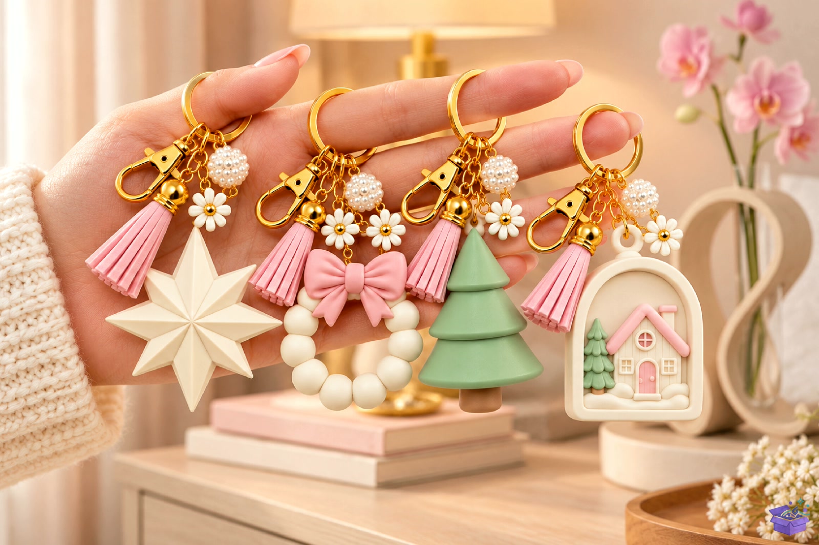Yılbaşı Ağaç Süsü Keyring STL - 3D Baskı ve Model Dosyası (STL, OBJ, 3MF) - detaylı önizleme 3