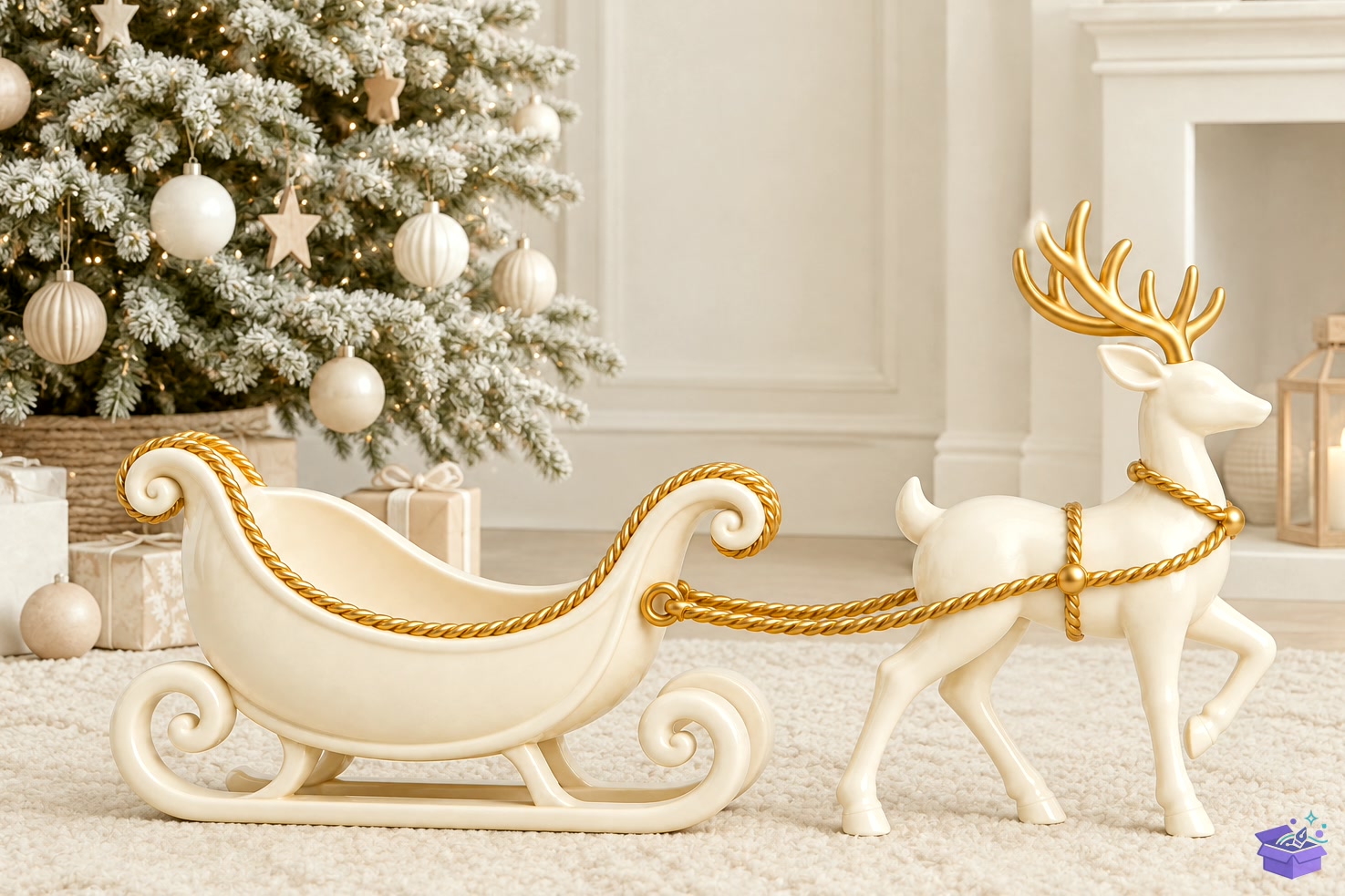 Santa Sleigh Ren Geyiği STL 3D Baskı - 3D Baskı ve Model Dosyası (STL, OBJ, 3MF) - detaylı önizleme 2