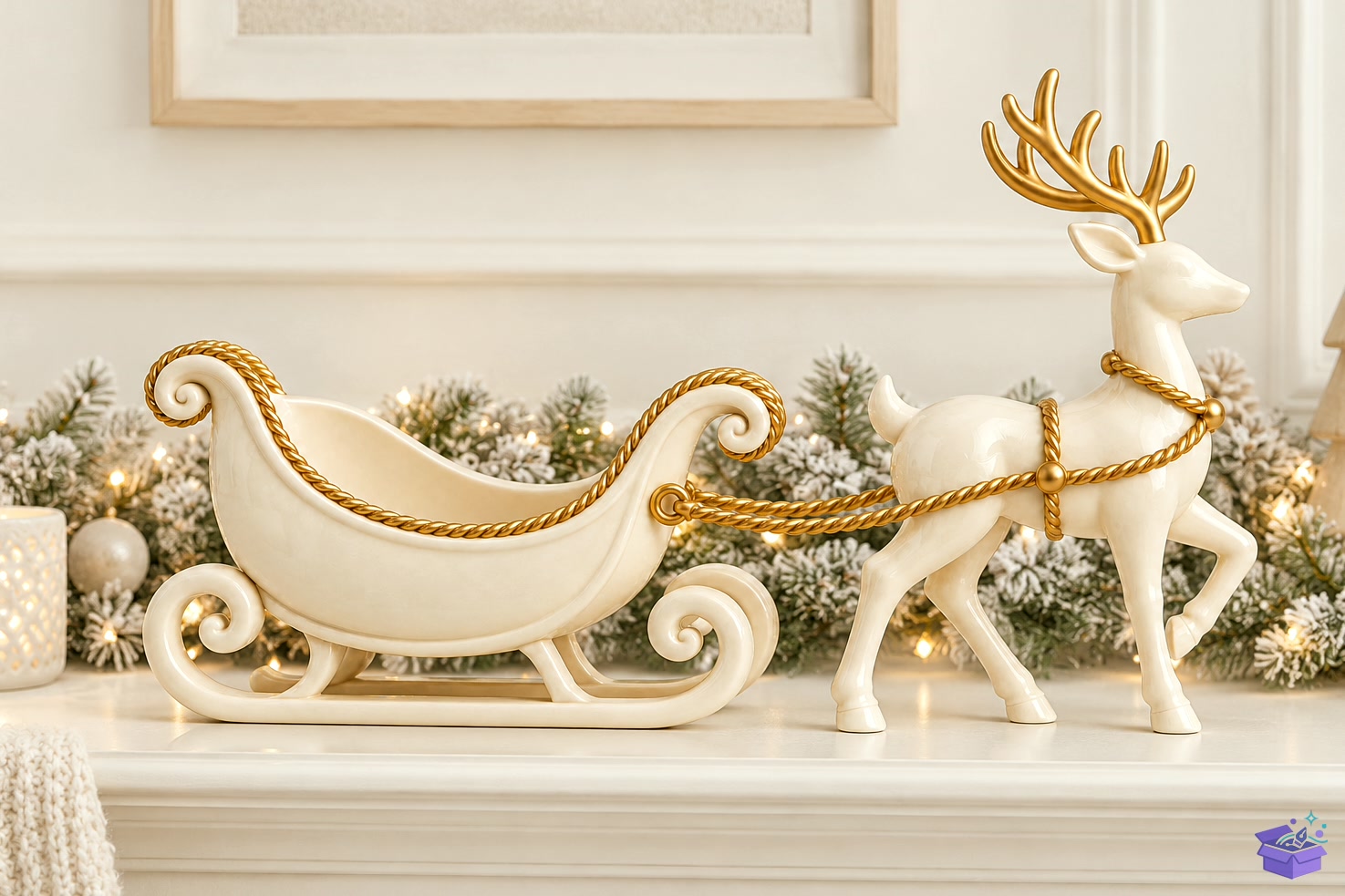 Santa Sleigh Ren Geyiği STL 3D Baskı - 3D Baskı ve Model Dosyası (STL, OBJ, 3MF) - detaylı önizleme 3