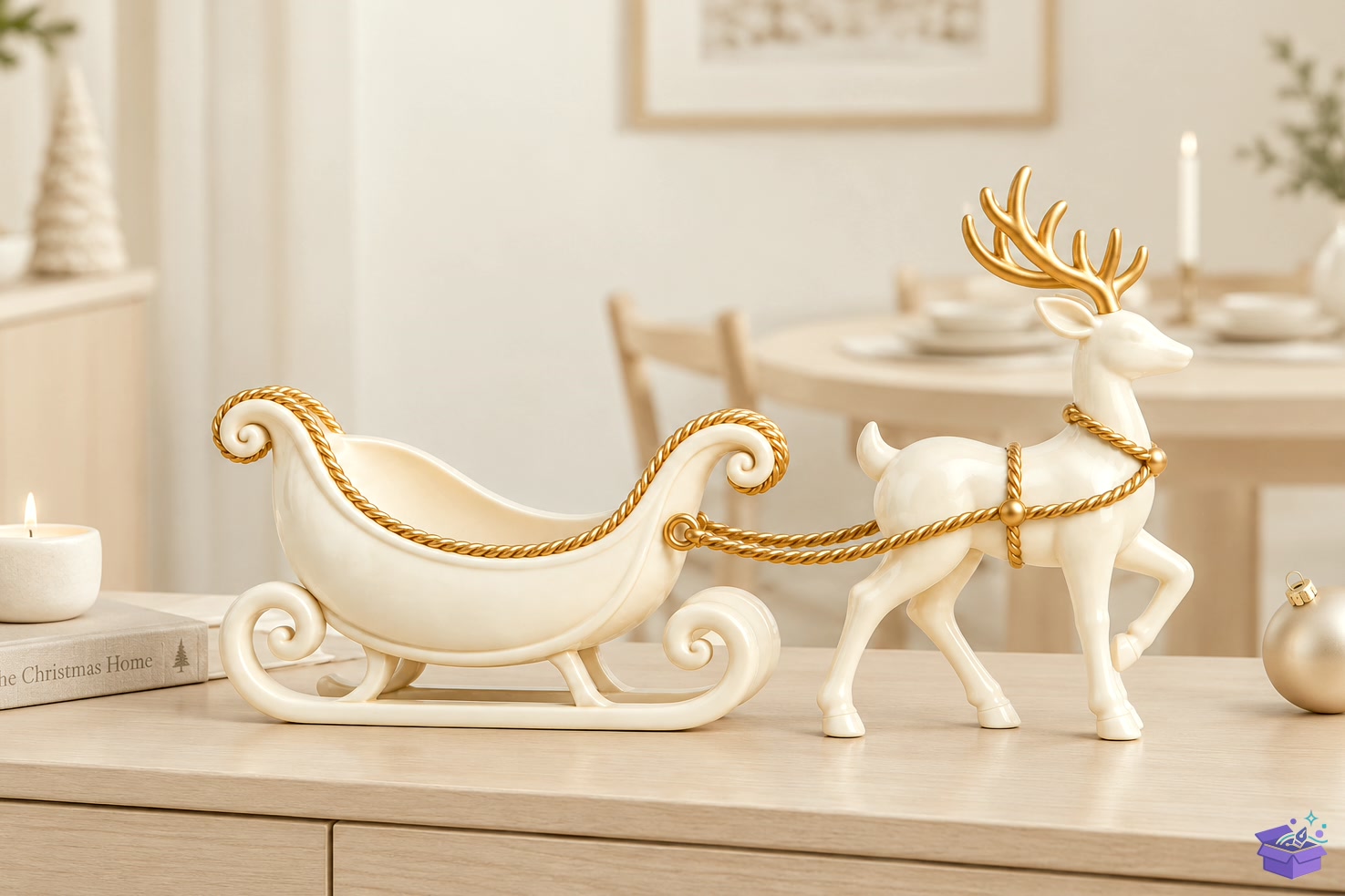 Santa Sleigh Ren Geyiği STL 3D Baskı - 3D Baskı ve Model Dosyası (STL, OBJ, 3MF) - detaylı önizleme 4