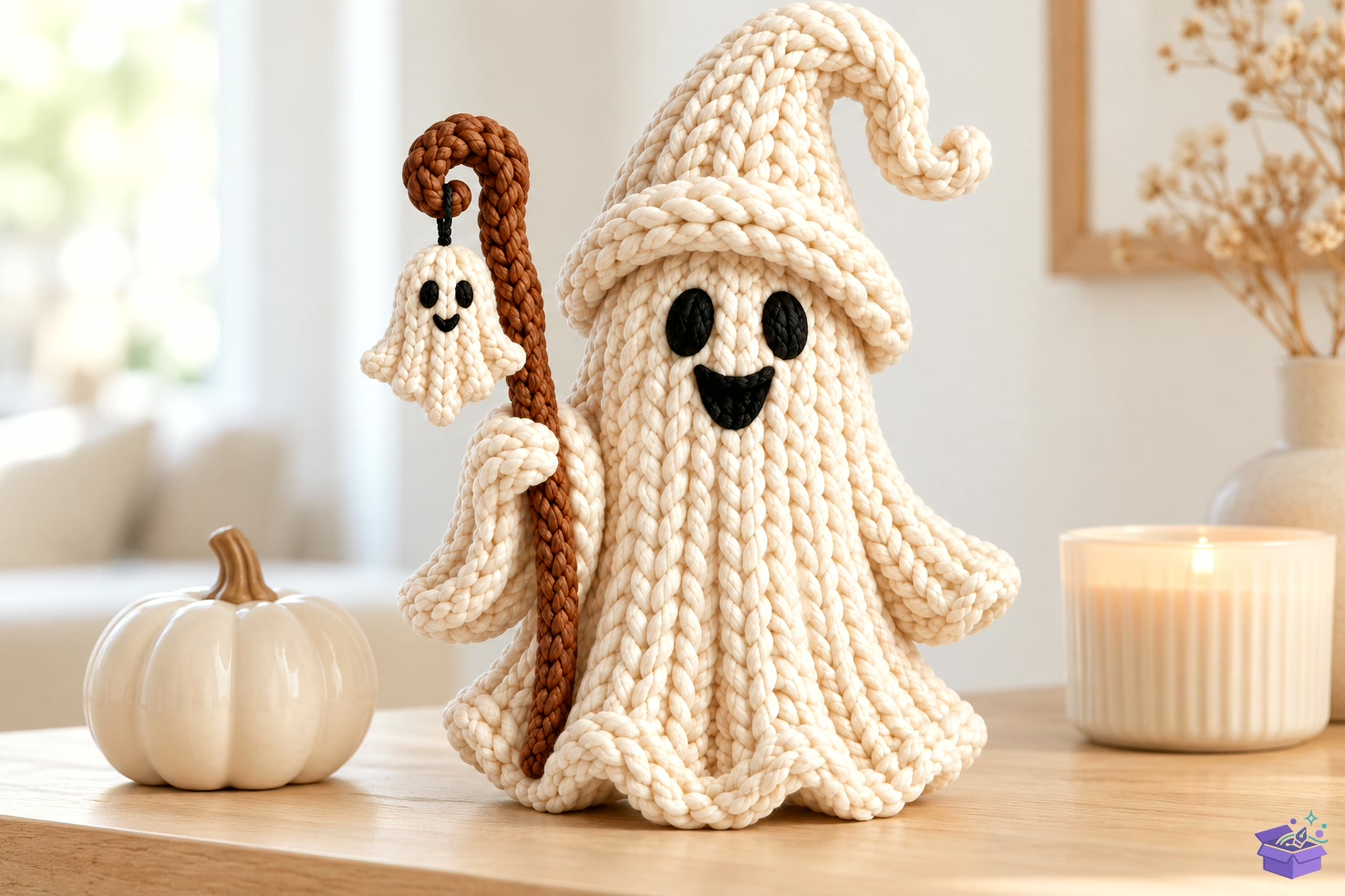3D Baskı STL Knitted Ghost Cadılar Bayramı - 3D Baskı ve Model Dosyası (STL, OBJ, 3MF) - detaylı önizleme 2