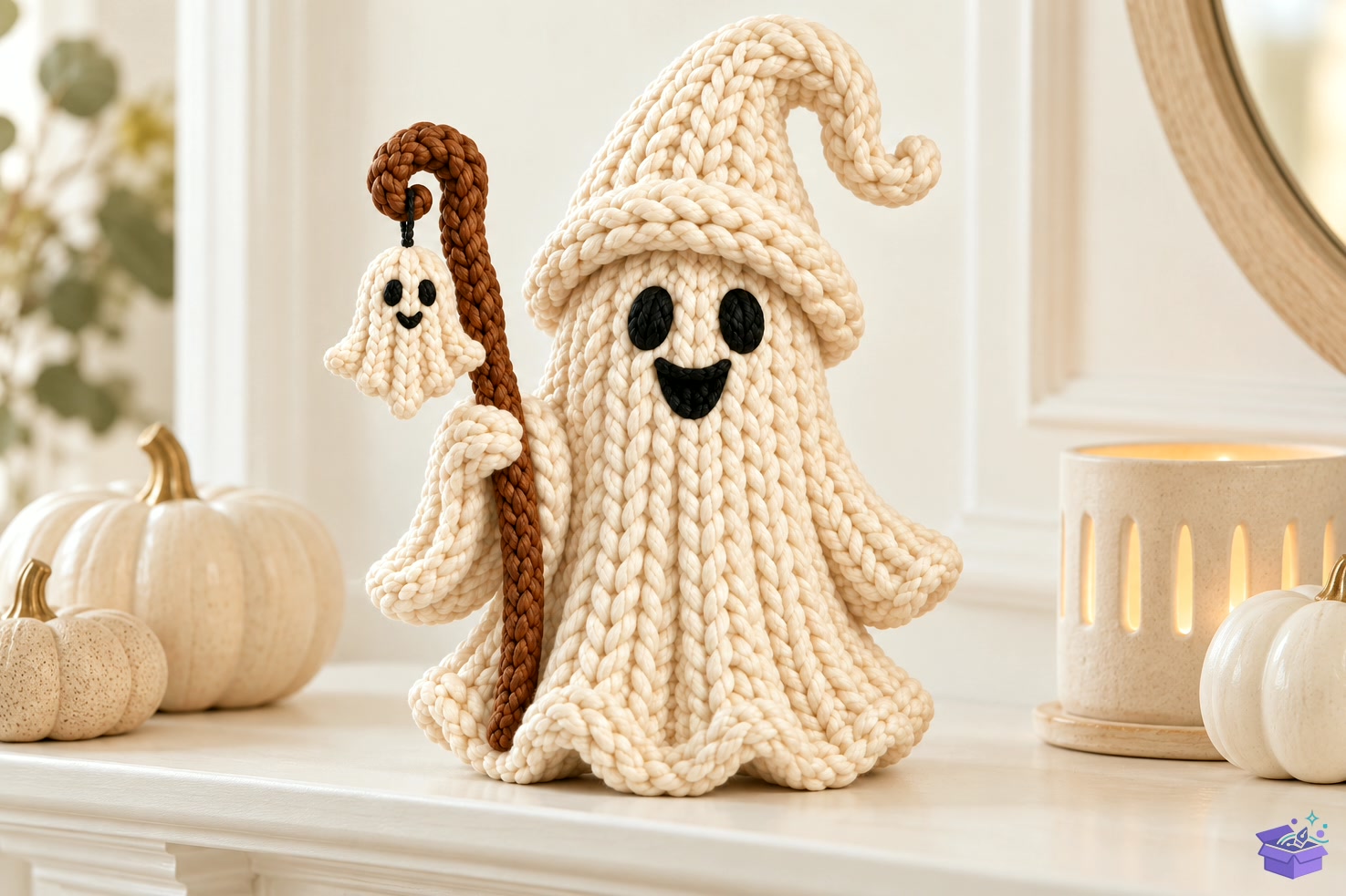 3D Baskı STL Knitted Ghost Cadılar Bayramı - 3D Baskı ve Model Dosyası (STL, OBJ, 3MF) - detaylı önizleme 3