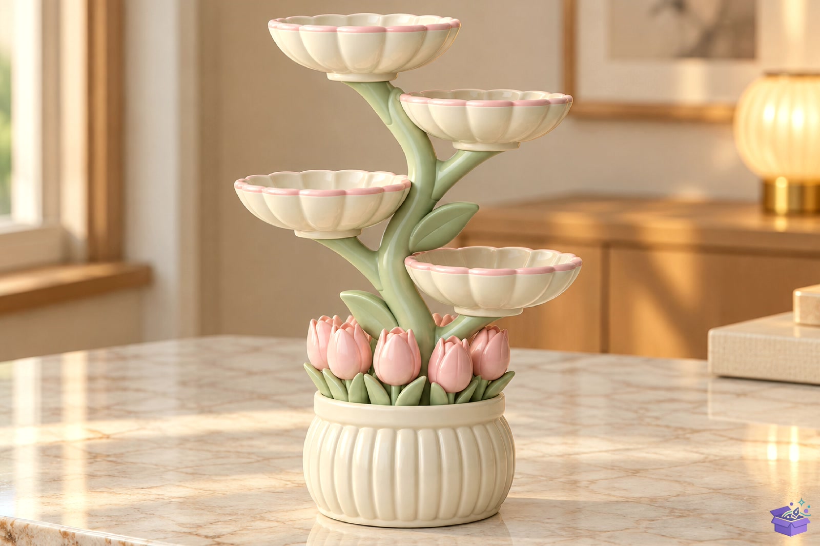 Tulip Tiered Organizer STL - 3D Baskı ve Model Dosyası (STL, OBJ, 3MF) - detaylı önizleme 3