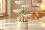 Lale Desenli Katlı Düzenleyici - 3D Baskı ve Model Dosyası (STL) - detaylı önizleme 3