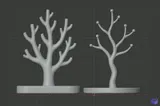 Ağaç Şeklinde Takı ve Aksesuar Düzenleyici (2 Tasarım) - 3D Baskı ve Model Dosyası (STL) - detaylı önizleme 3