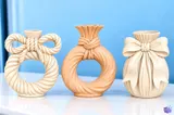 Kurdele Fiyonk Düğümlü Vazo (3 Tasarım) - 3D Baskı ve Model Dosyası (STL) - detaylı önizleme 4