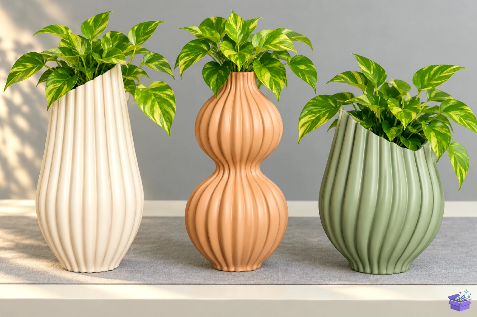 Ribbed Fluted Vazo Tasarımı STL - 3D Baskı ve Model Dosyası (STL, OBJ, 3MF) - detaylı önizleme 3
