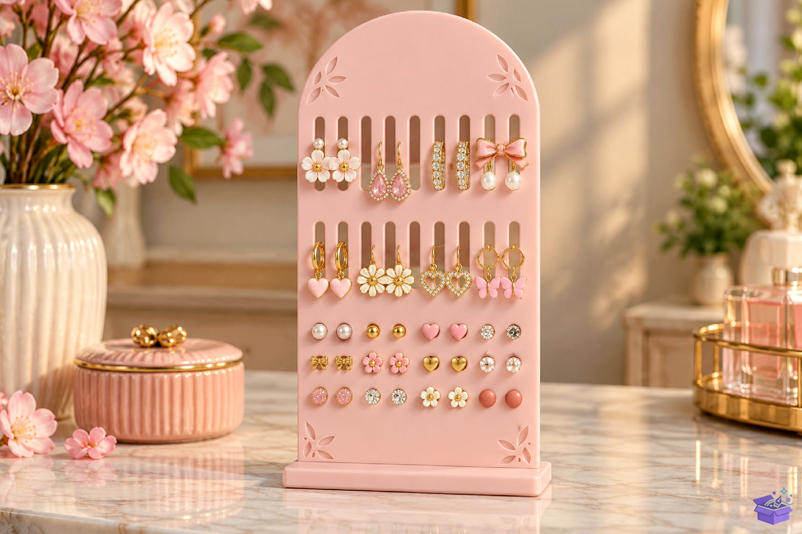 Küpe Organizer Display Stand STL - 3D Baskı ve Model Dosyası (STL, OBJ, 3MF) - detaylı önizleme 2