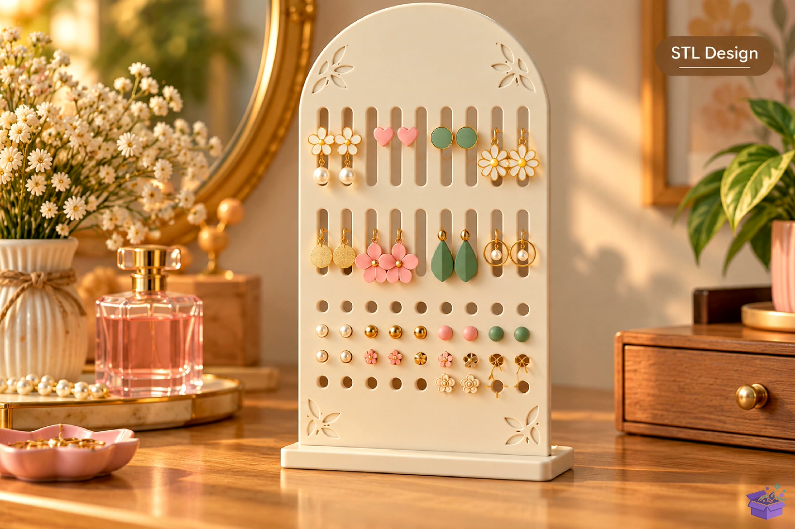 Küpe Organizer Display Stand STL - 3D Baskı ve Model Dosyası (STL, OBJ, 3MF) - detaylı önizleme 3
