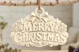 "Merry Christmas" Yılbaşı Ağacı Süsü - 3D Baskı ve Model Dosyası (STL) - detaylı önizleme 2