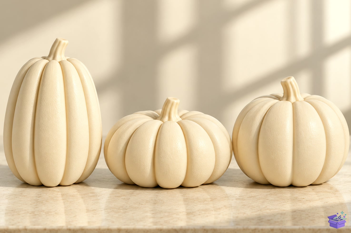 Classic Pumpkin Trio 3D Baskı STL File - 3D Baskı ve Model Dosyası (STL, OBJ, 3MF) - detaylı önizleme 3