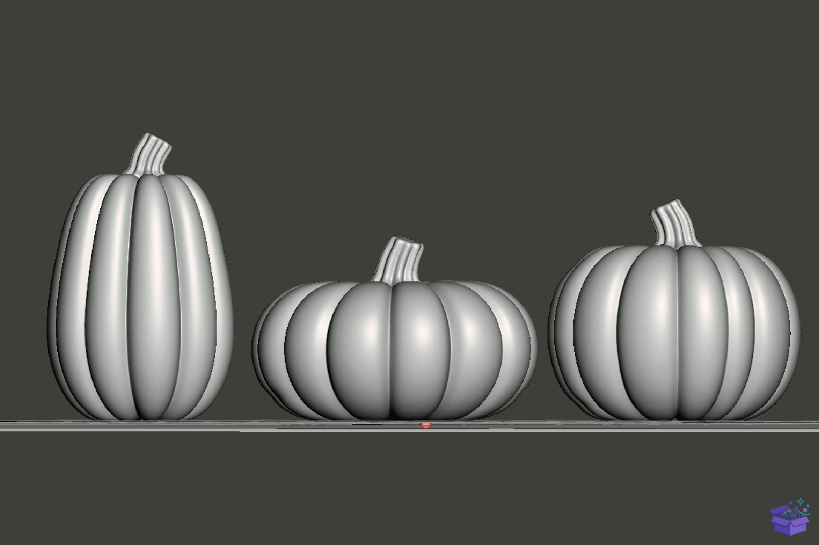 Classic Pumpkin Trio 3D Baskı STL File - 3D Baskı ve Model Dosyası (STL, OBJ, 3MF) - detaylı önizleme 4